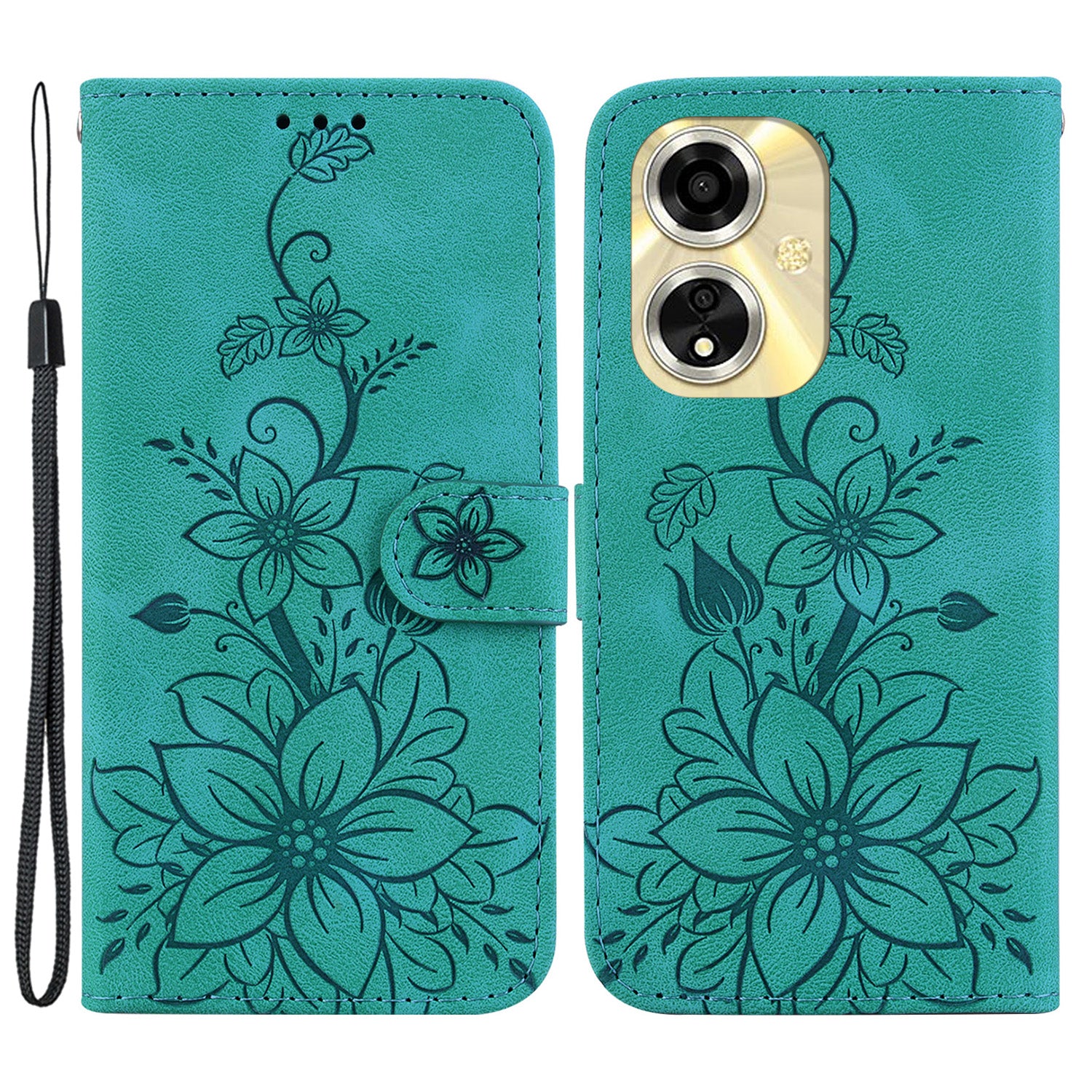 For Oppo A59 5G / A2m 5G Case Floral Pattern Folding Stand Leather Phone Cover For Oppo A59 5G / A2m 5G Case Floral Pattern Folding Stand Leather Phone Cover